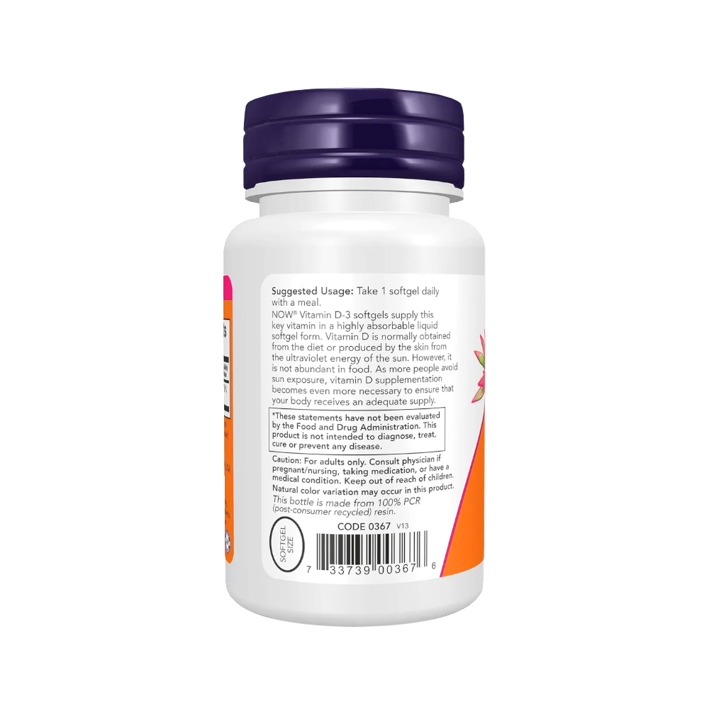 Vitamina D3 - 2000 IU - 120 Softgels - Imagen 3