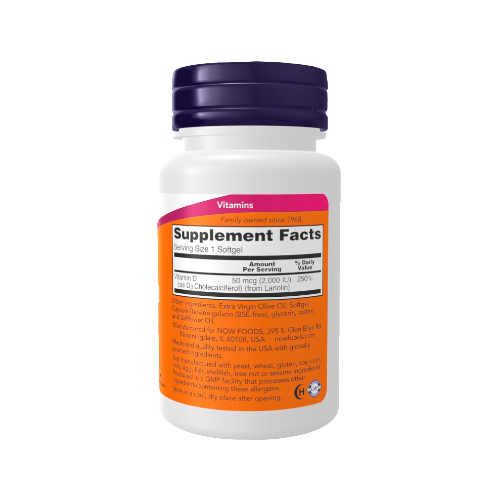 Vitamina D3 - 2000 IU - 120 Softgels - Imagen 2