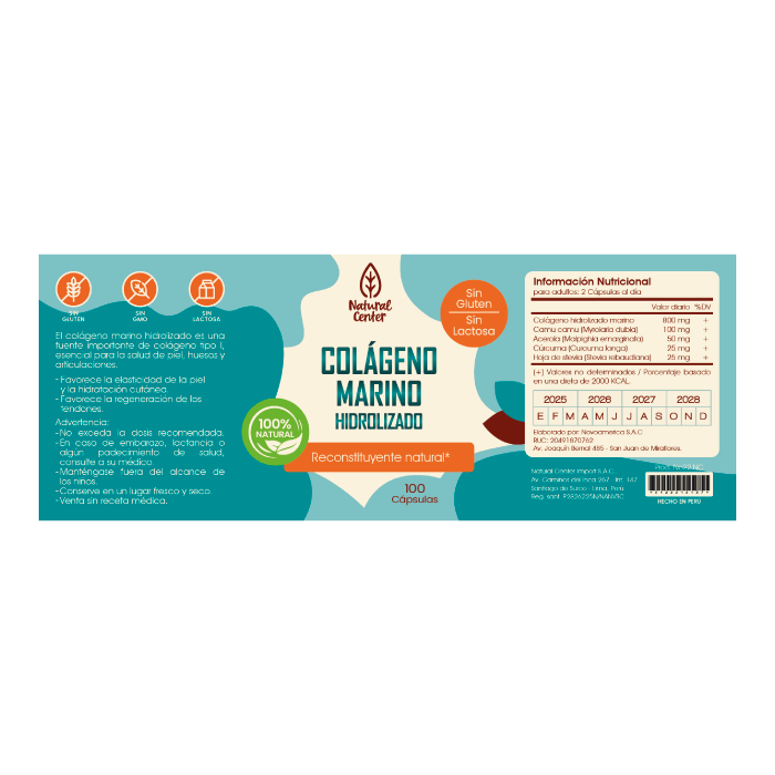 Colágeno Marino Hidrolizado 1000 mg – 100 Cápsulas - Imagen 2